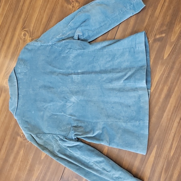 LL Bean Blue Corduroy Blazer with Notched Lapels - Picture 4 of 14